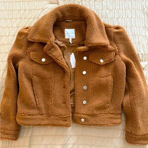 NWT Anthropologie Avec Les Filles Sherpa Trucker Jacket